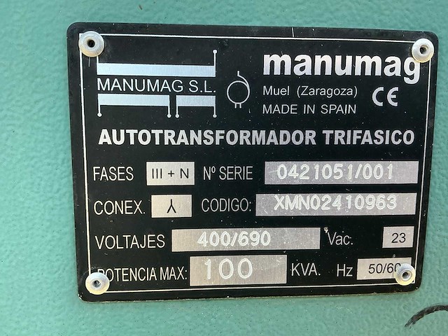 Manumag 400/690 100kva transformator - afbeelding 8 van  8
