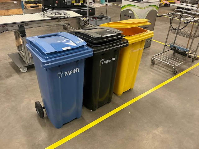 Manutan afvalcontainer (3x) - afbeelding 1 van  3