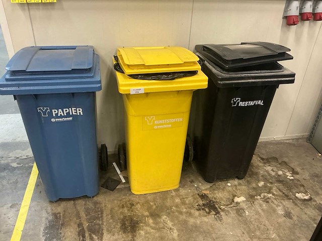 Manutan afvalcontainer (3x) - afbeelding 2 van  2