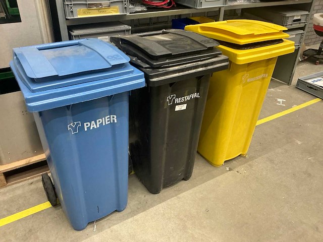 Manutan afvalcontainer (3x) - afbeelding 1 van  2