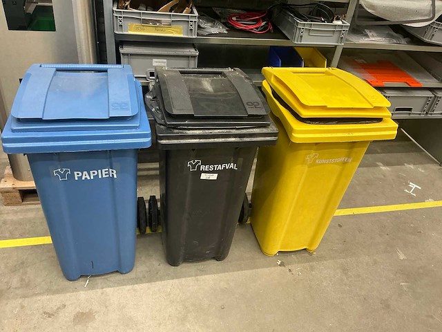 Manutan afvalcontainer (3x) - afbeelding 2 van  2