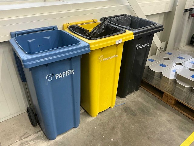 Manutan afvalcontainer (3x) - afbeelding 1 van  2