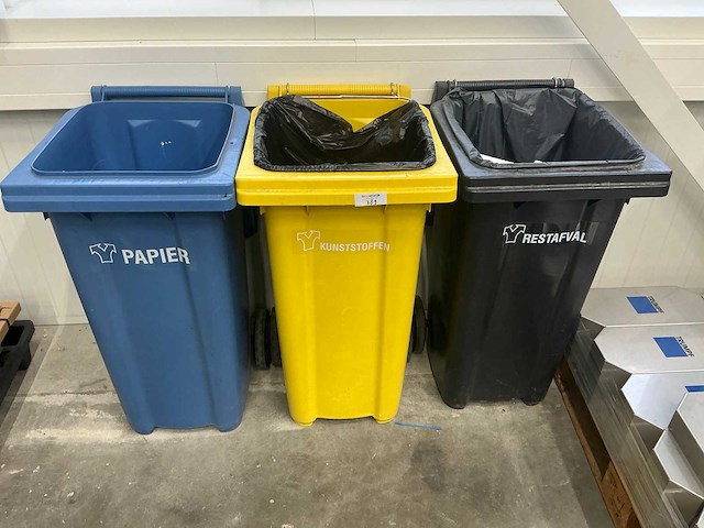 Manutan afvalcontainer (3x) - afbeelding 2 van  2