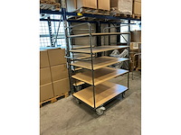 Manutan etagewagens 119x80x176cm (2x) - afbeelding 3 van  3