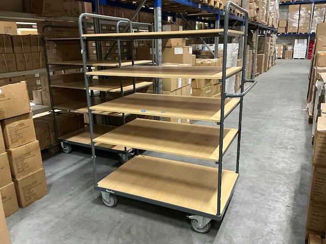Manutan etagewagens 119x80xh176cm (2x) - afbeelding 1 van  3