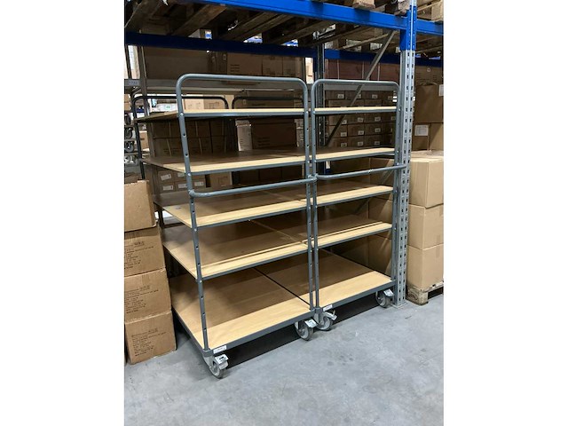 Manutan etagewagens 119x80xh176cm (2x) - afbeelding 2 van  3
