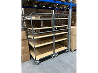 Manutan etagewagens 119x80xh176cm (2x) - afbeelding 2 van  3