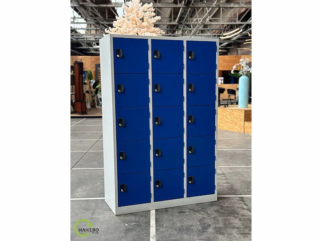 Manutan lockerkast | 15 deurs 120 x 50 x 180 cm (4x) - afbeelding 1 van  5