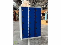 Manutan lockerkast | 15 deurs 120 x 50 x 180 cm (4x)