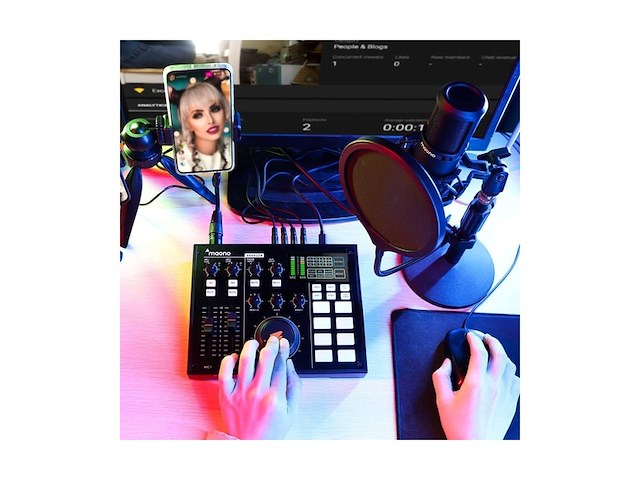 Maono maonocaster au-am100 podcaster-mixer - afbeelding 3 van  4