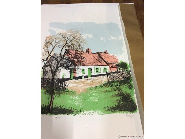 Map herinnering aan mariakerke met litho's getekend - afbeelding 3 van  7