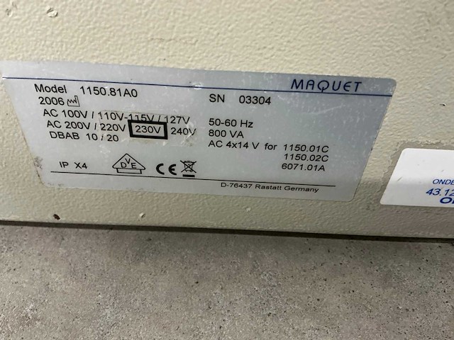 Maquet - 1150.02d0 - operatie tafel - afbeelding 5 van  7