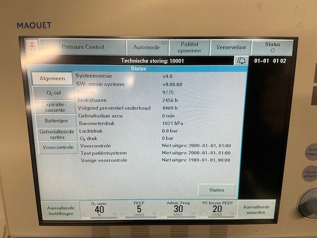 Maquet - servo-s - beademingsapparaat - afbeelding 5 van  6