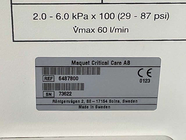 Maquet critical care - servo i / 6487800 beademingstoestel - 2013 - afbeelding 7 van  7