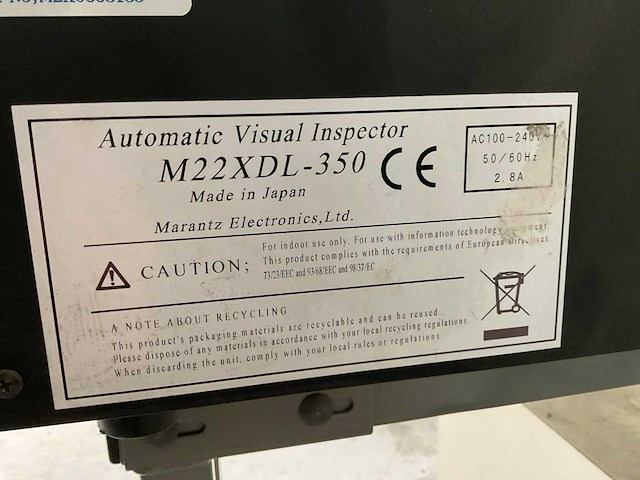 Marantz 22xdl-350 visueel inspectiemachine - afbeelding 8 van  8