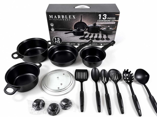 Marblex 13-delige pannenset (40x) - afbeelding 1 van  2
