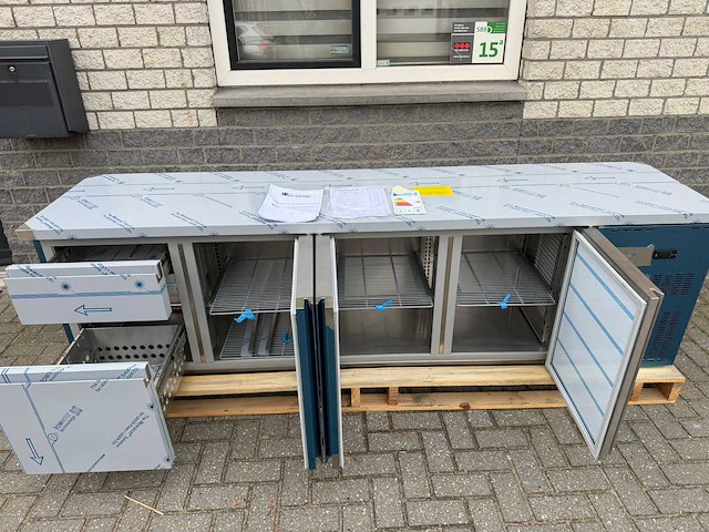 Marecos - 3 deurs + 2 lades ongebruikt - koelwerkbank - afbeelding 2 van  6