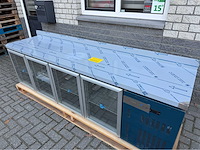 Marecos - 4 glas deurs + opstaande rand - koelwerkbank - afbeelding 5 van  7