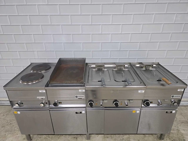 Mareno - complete elektrische rvs bakkooklijn / frituur - afbeelding 4 van  10