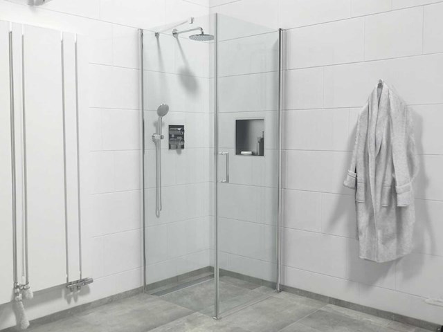 Marenza neptune douchecabine 90x90x200 chroom antikalk - afbeelding 1 van  4