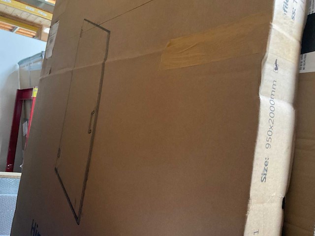 Marenza neptune douchedeur 95x200cm veiligheidsglas anti kalk chroom - afbeelding 2 van  3