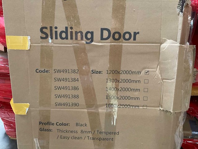 Marenza neptune schuifdeur 120x200cm softclose links/rechts mat zwart sw491382 - afbeelding 2 van  2