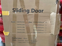 Marenza neptune schuifdeur 120x200cm softclose links/rechts mat zwart sw491382 - afbeelding 2 van  2