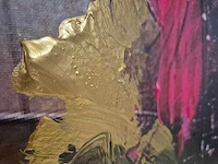 Maria strabel - acryl/mixed media op doek - 100 x 100 - afbeelding 3 van  4
