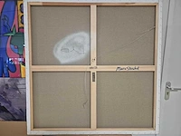 Maria strabel - acryl/mixed media op doek - 100 x 100 - afbeelding 4 van  4