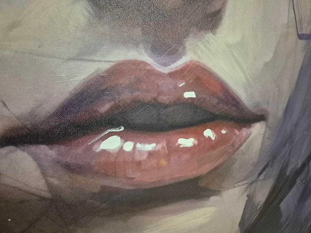 Maria strabel - acryl/mixed media op doek - 120 x 90 - afbeelding 3 van  4