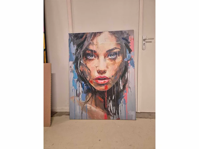 Maria strabel - acryl/mixed media op doek - 120 x 90 - afbeelding 2 van  4