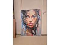 Maria strabel - acryl/mixed media op doek - 120 x 90 - afbeelding 2 van  4
