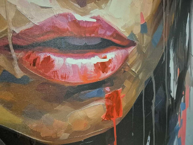 Maria strabel - acryl/mixed media op doek - 120 x 90 - afbeelding 3 van  4