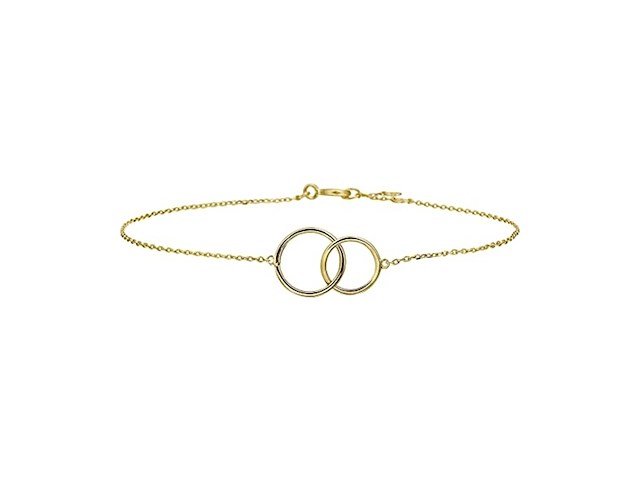 Marie-celeste armband rondjes 0,8 mm 16,5 18,5 cm geelgoud - afbeelding 1 van  1