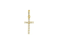 Marie celeste hanger kruis zirkonia goud - afbeelding 1 van  1