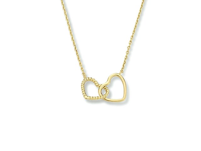 Marie celeste ketting hartjes 40 - 42 - 44 cm - goud - afbeelding 1 van  1