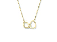 Marie celeste ketting hartjes 40 - 42 - 44 cm - goud