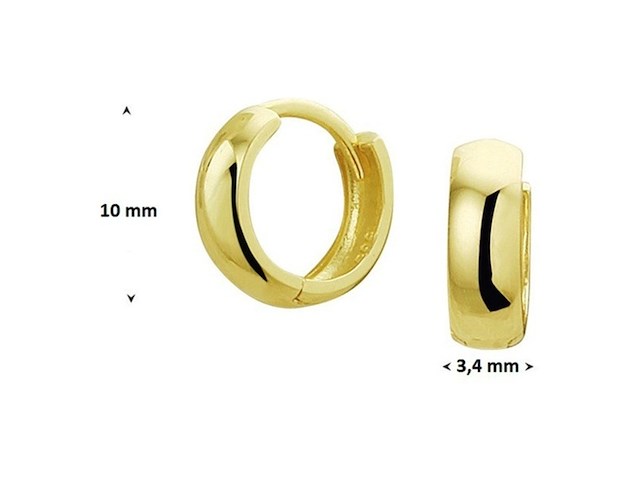 Marie-celeste klapoorringen 10 mm goud - afbeelding 1 van  3