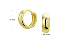 Marie-celeste klapoorringen 10 mm goud - afbeelding 1 van  3