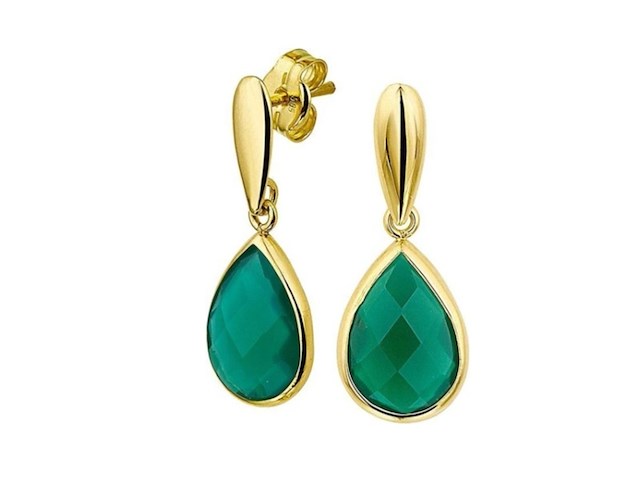 Marie celeste oorhangers agaat goud - afbeelding 1 van  1