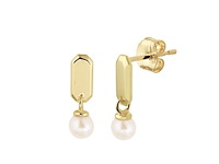 Marie celeste oorhangers parel 3 goud - afbeelding 1 van  1