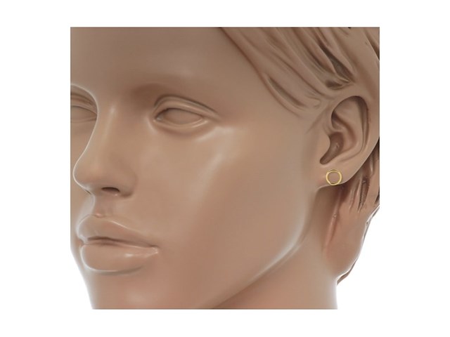 Marie celeste oorknoppen rondje 8 mm goud - afbeelding 2 van  2