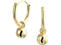 Marie celeste oorringen met hangers bolletjes15 mm goud - afbeelding 1 van  1