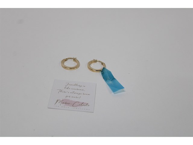 Marie celeste oorringen vierkante buis 20 mm goud - afbeelding 2 van  3