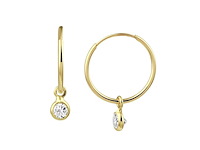 Marie celeste oorringen zirkonia 11.5mm goud - afbeelding 1 van  1