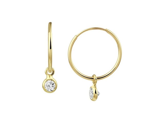 Marie-celeste oorringen zirkonia goud - afbeelding 1 van  1