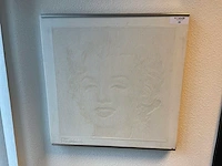 Marilyn moroe betonnen wanddecoratie - afbeelding 2 van  3