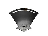 Marine grade 380mm black coated metal quadrant for durable nautical navigation and positioning - afbeelding 1 van  7
