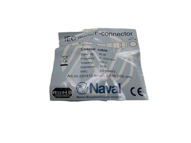 Marine-grade 75 ohm coaxial cable 1.5m with iec male to f connector - high shielding & signal integrity - afbeelding 1 van  4