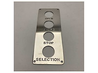 Marine stainless steel control panel aisi 316 - durable, corrosion-resistant maritime operating panel with clear function engraving - afbeelding 1 van  2